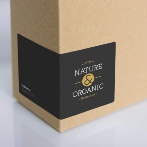 Natural paper box packaging mockup